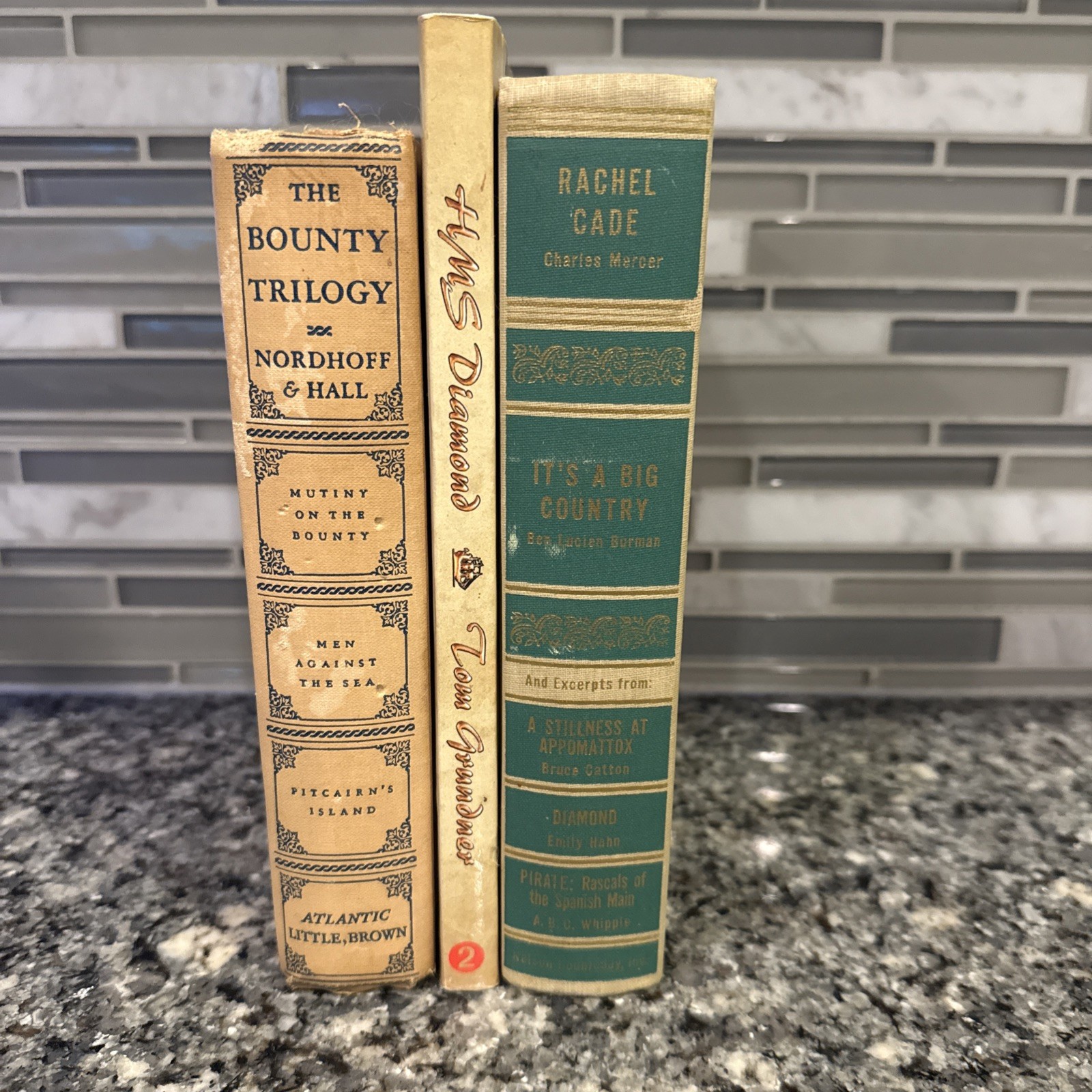 Vintage Nautical Book Lot Bounty Trilogy Wyeth HMS Diamond 1957 Naval Anthology