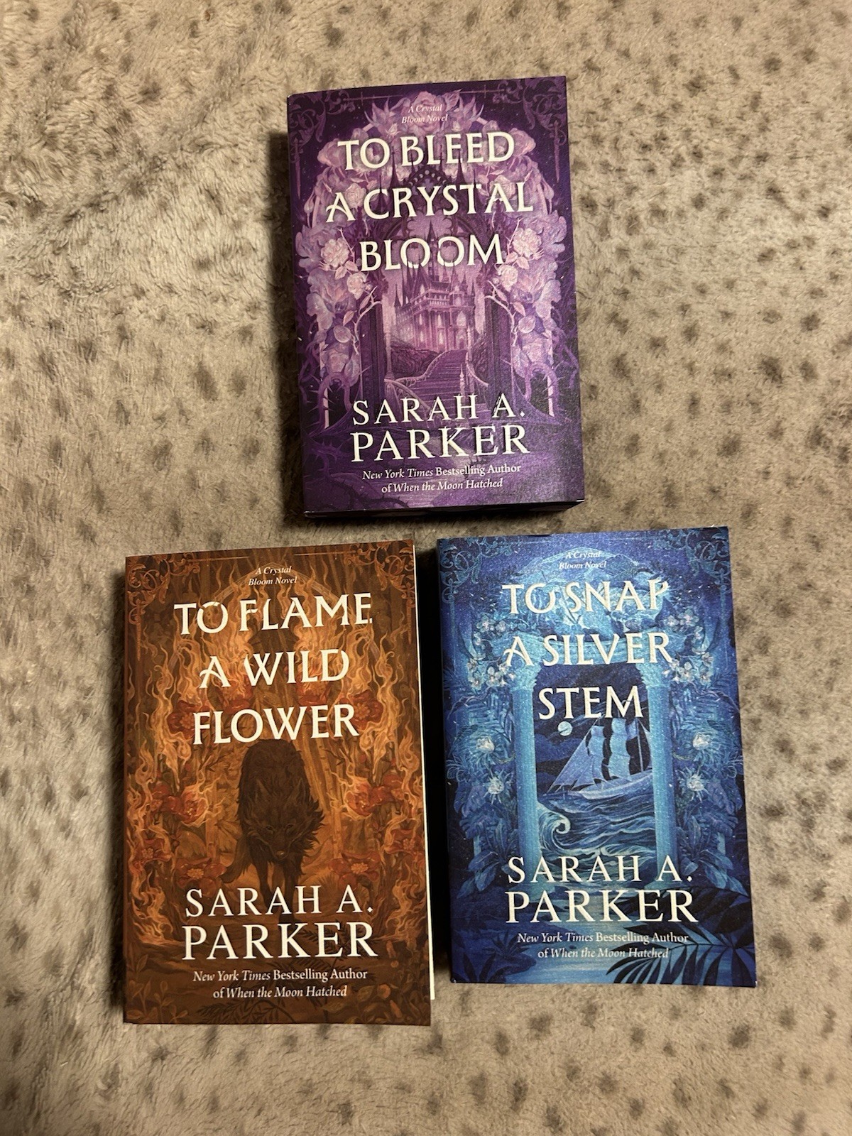 To Bleed a Crystal Bloom Series deluxe (1-3) by Sarah A. Parker SIGNED IN PERSON