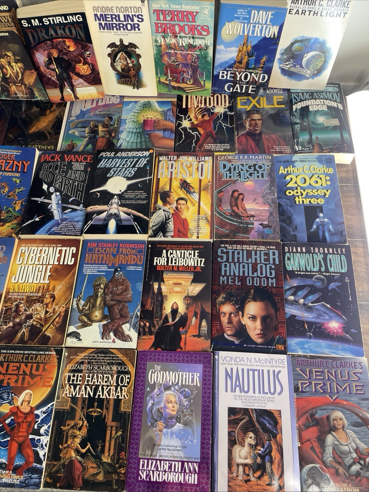 5 Pounds Assorted Science Fiction Paperback Books Mass Market Various Good