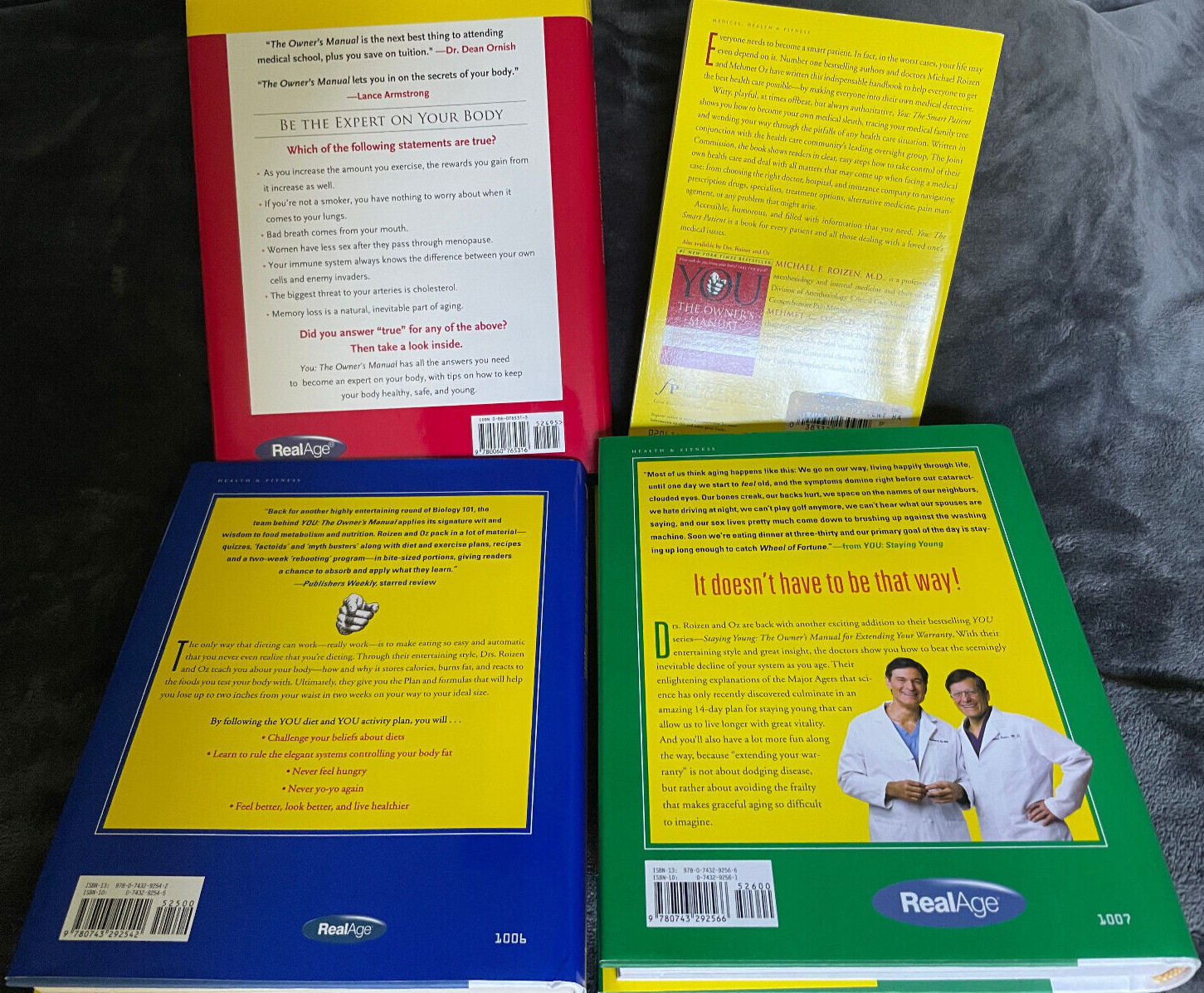Michael Roizen & Mehmet Oz “You” books LOT of 4 books (2005-2007) medical health