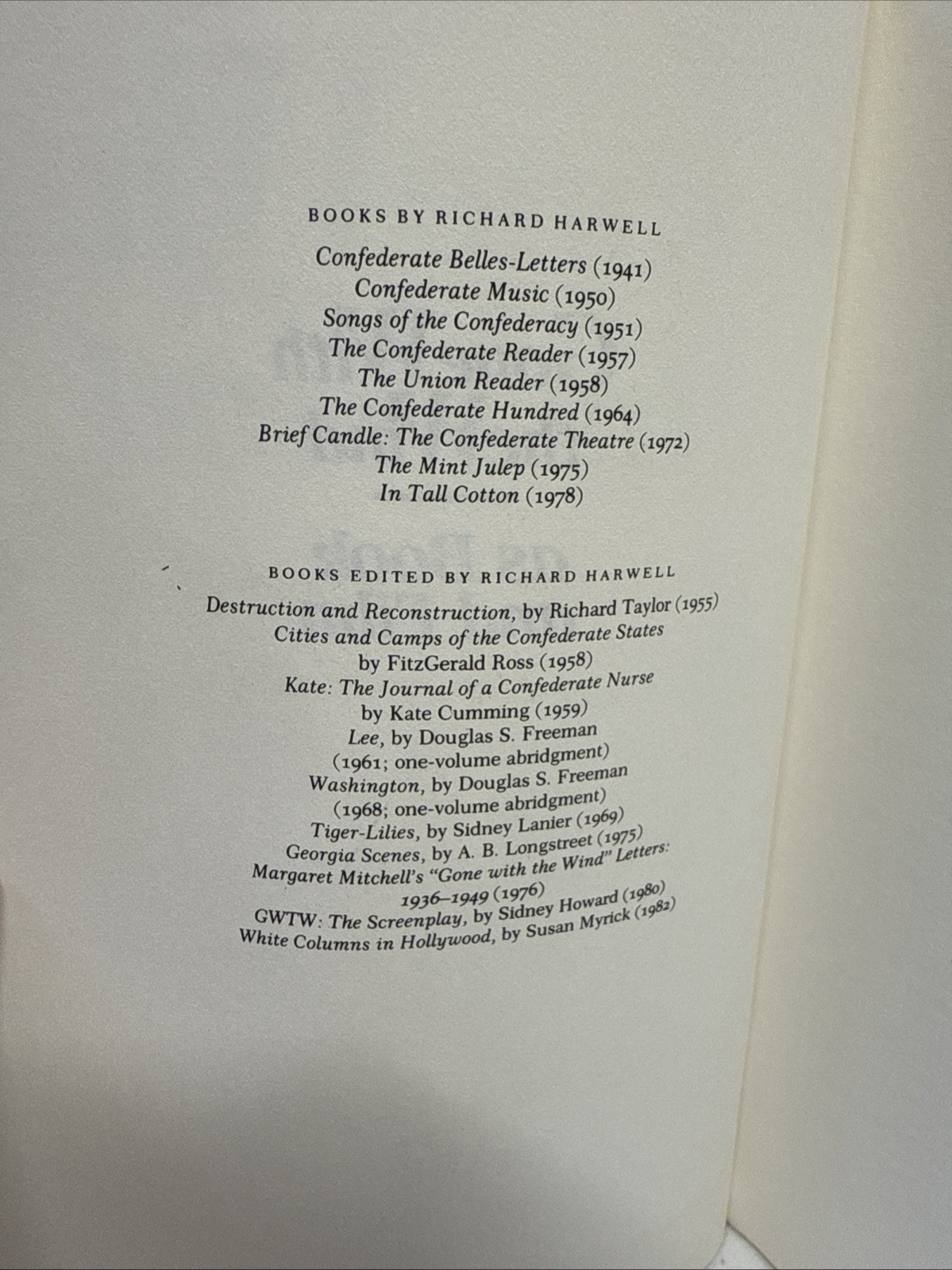 Gone With The Wind As A Book and Film – 1987 First Paperback Edition R. Harwell