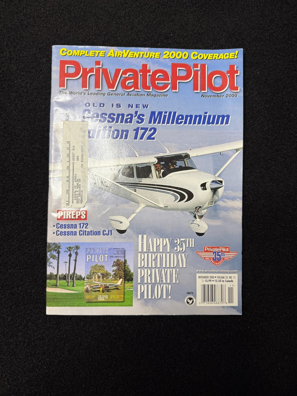 Private Pilot Magazine November 2000 Cessna Millennium Edition Aviation Aircraft
