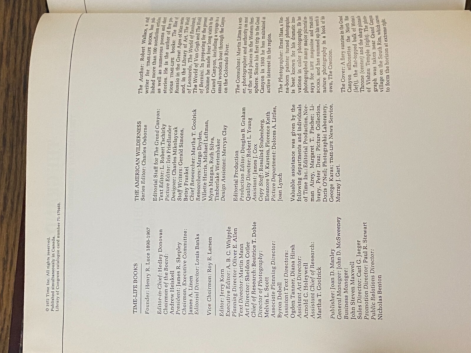 The Grand Canyon The American Wilderness 1973 Time-Life Hardcover 184 Pages