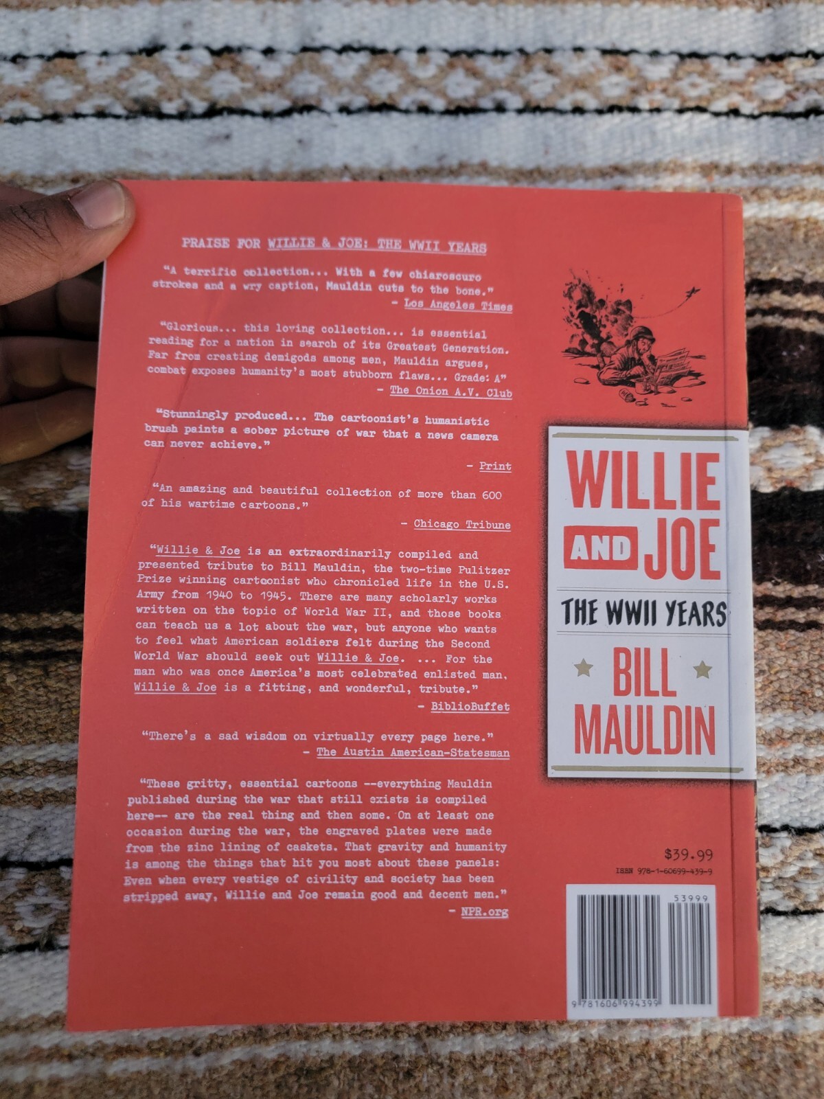 Willie and Joe : The WWII Years by Bill Mauldin 2011 Large Soft Back Acceptable