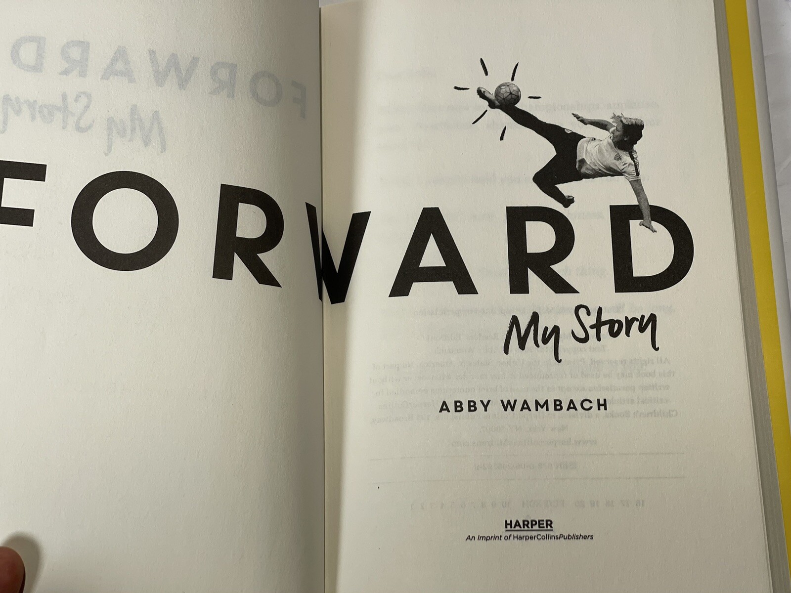 Forward My Story Abby Wambach Motivational Hardcover 1st Edition Dust Jacket