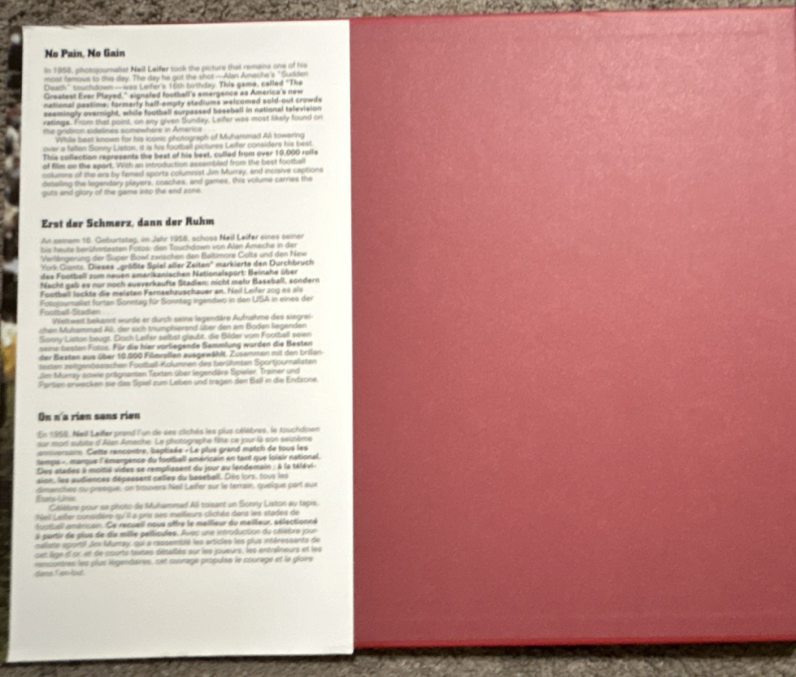 Neil Leifer Guts and Glory: Golden Age of American Football – Hard Cover