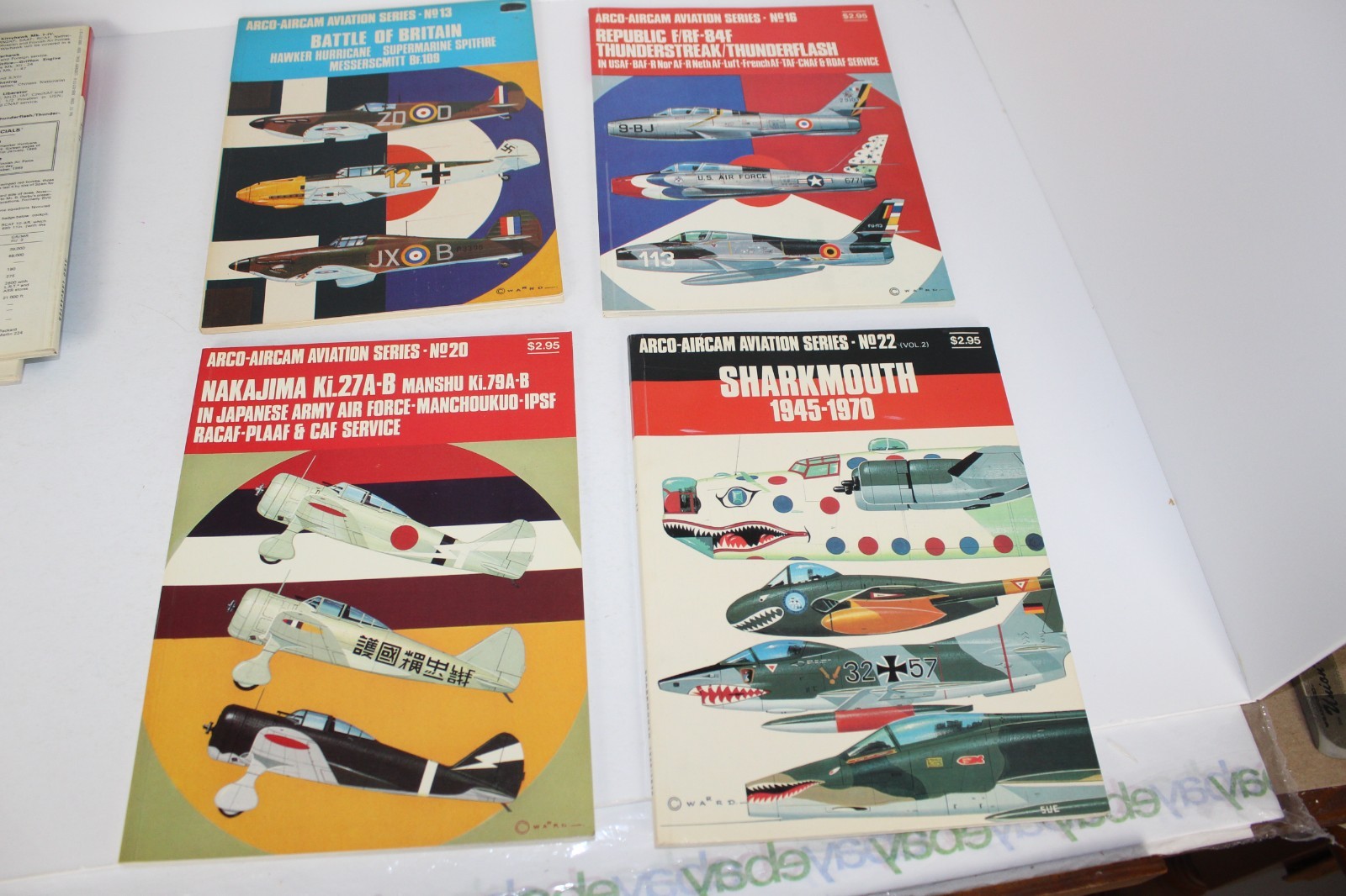 Lot of 11 Books in the Arco-Aircam Aviation Series of Military Plane Books