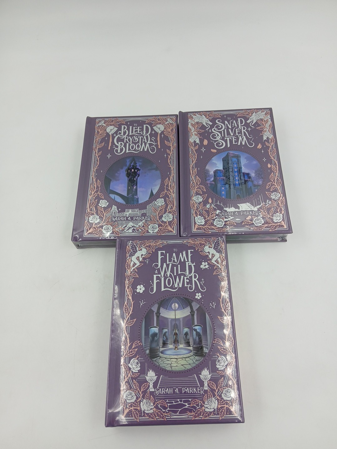 Bookish Box To Bleed a Crystal Bloom Series (1-3) by Sarah A. Parker Signed