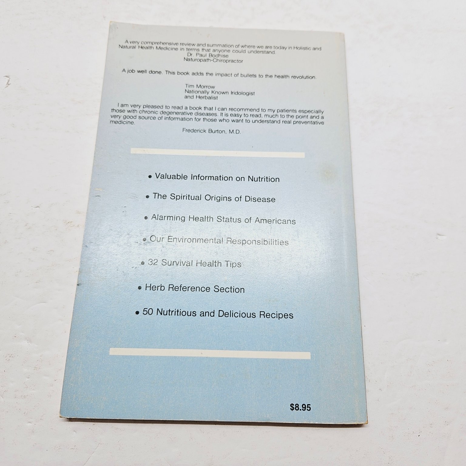 Spiritual Nutrition / Healthy Foods Handbook – Keith T. Wright 1989 Pbk