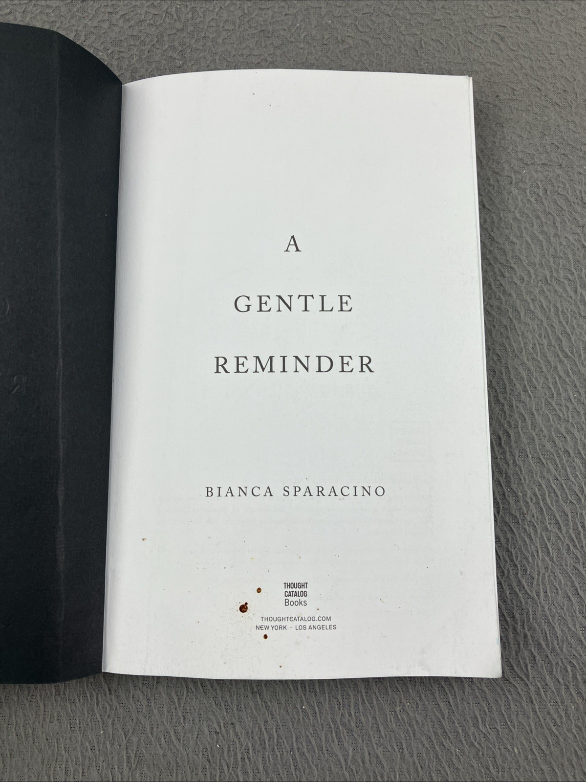 A Gentle Reminder 2020 Thought Catalog Books by Bianca Sparacino GOOD