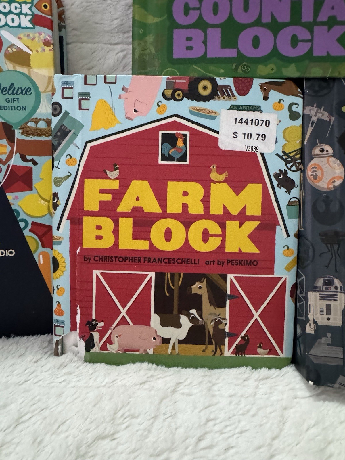 Abrams Block 4 Board_book Collection Farm, Sesame Street, Alphabet, Star Wars