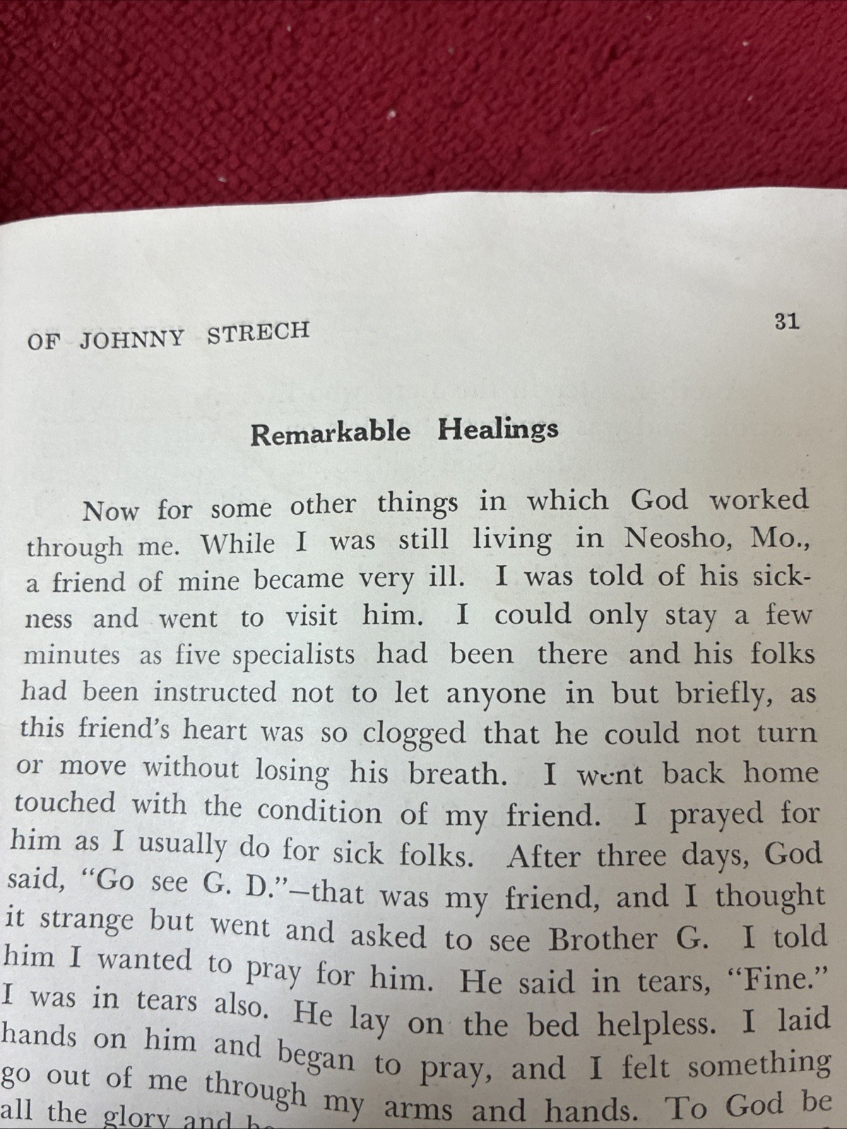 Life And Experiences Of Elder Johnny Stretch Book Christian Healing Prayer Faith