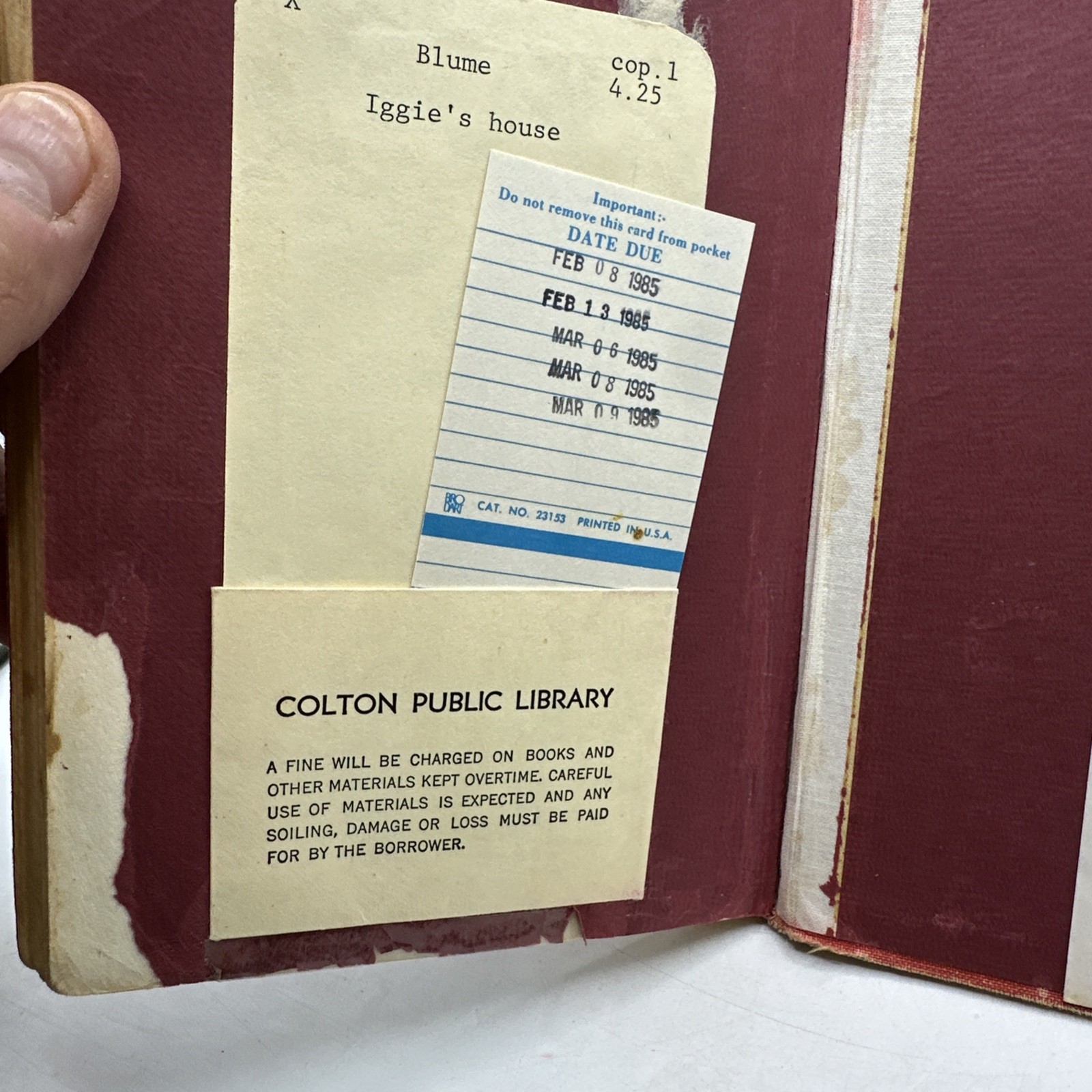 IGGIE’S HOUSE~Judy Blume~1970~1st printing~HCDJ~ Ex Liberia