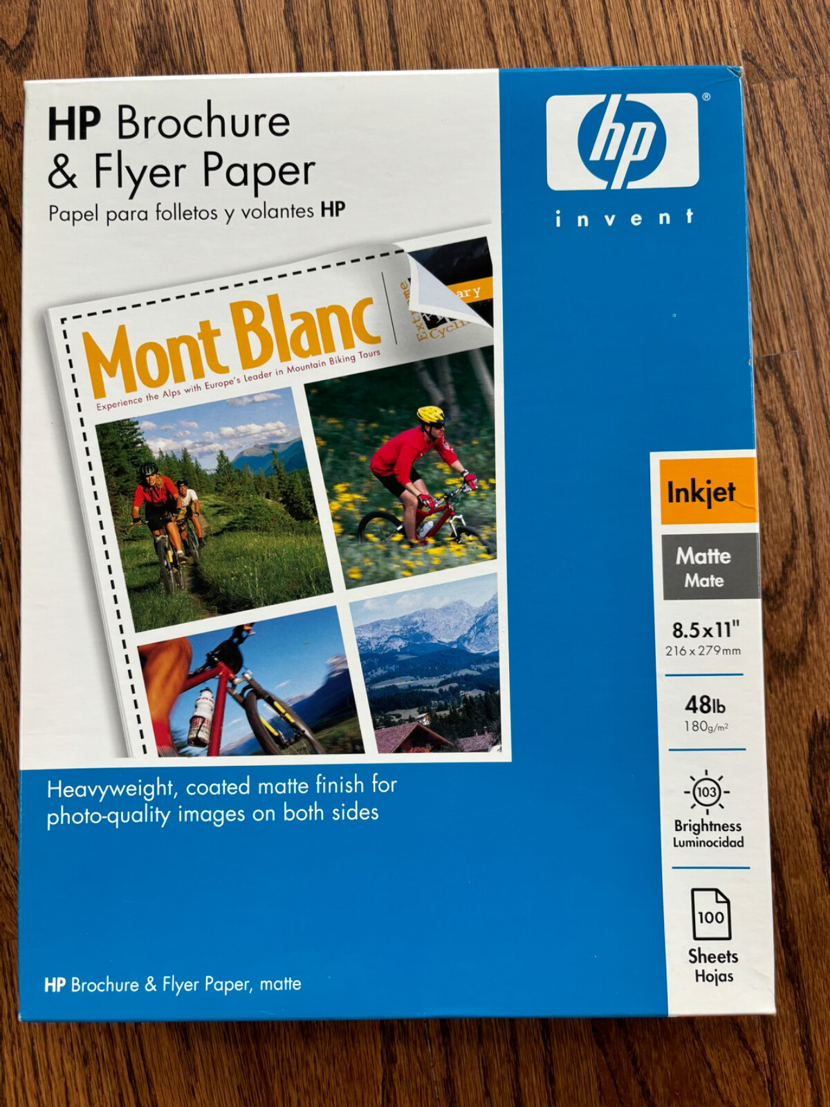 HP Brochure & flyer Paper Inkjet Matte 8.5×11″ 48 lb. 103 brightness OPEN BOX