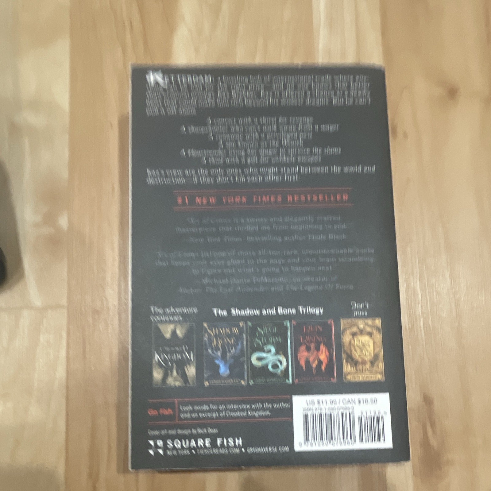 Leigh Bardugo Six of Crows Paperback Square Fish Six of Crows Series YA
