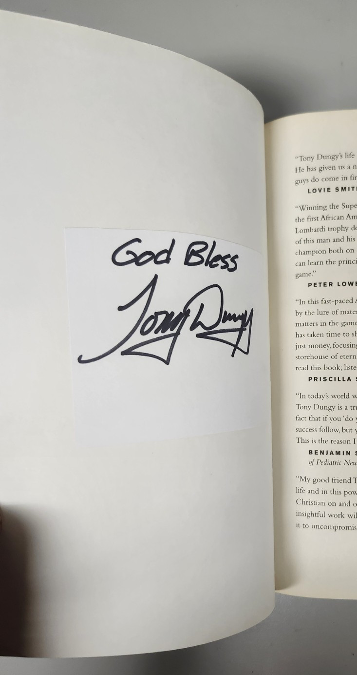 Quiet Strength, Tony Dungy, Trade PB, Signed