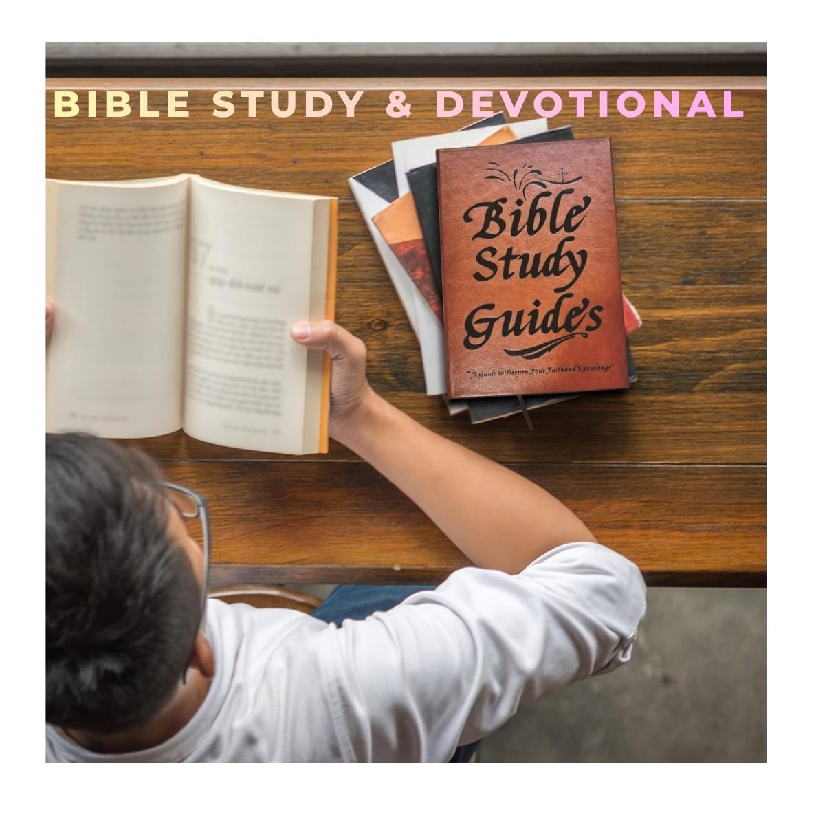 66-Page Bible Study Guide | Daily Devotional Journal | Christian Prayer Notebook