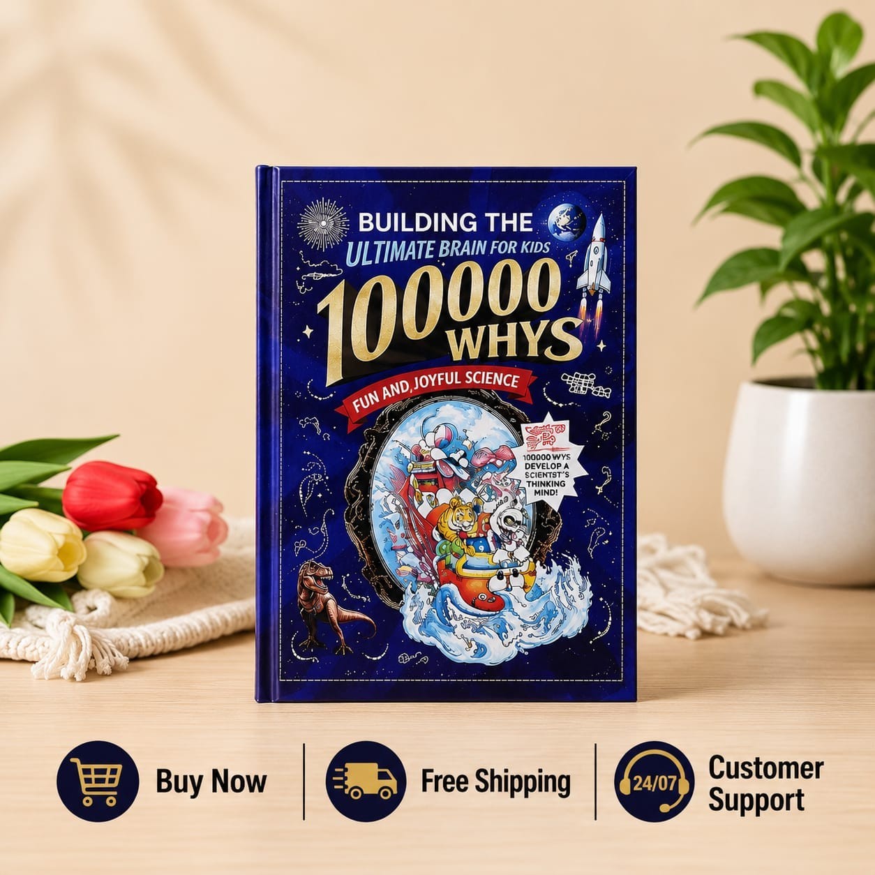 100000 Whys Science Learning Book for Kids STEM Education English Edition