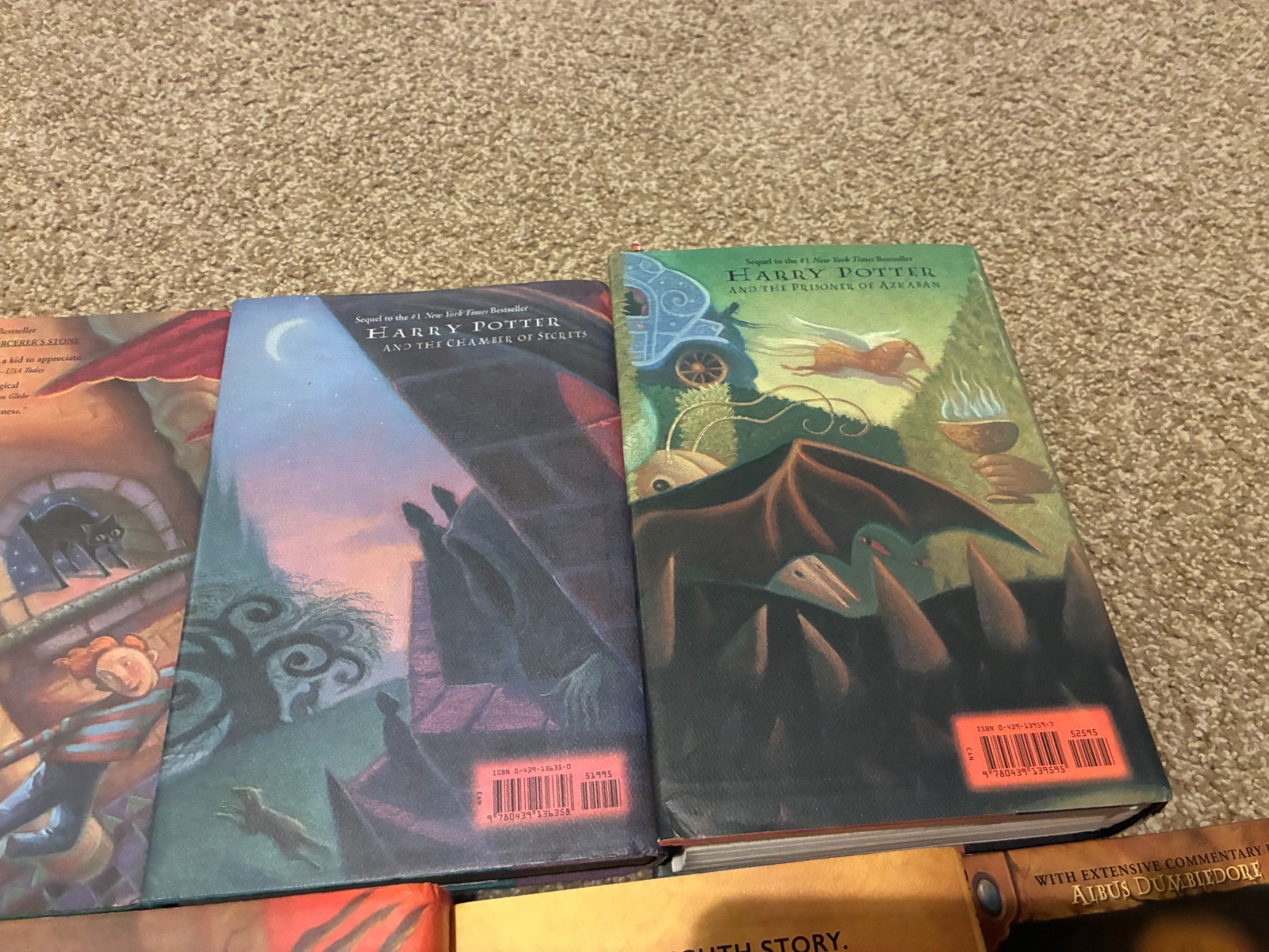 Harry Potter – Complete 7-Book HC Series Set w/ 2 Bonus Books – Rowling – RARE!