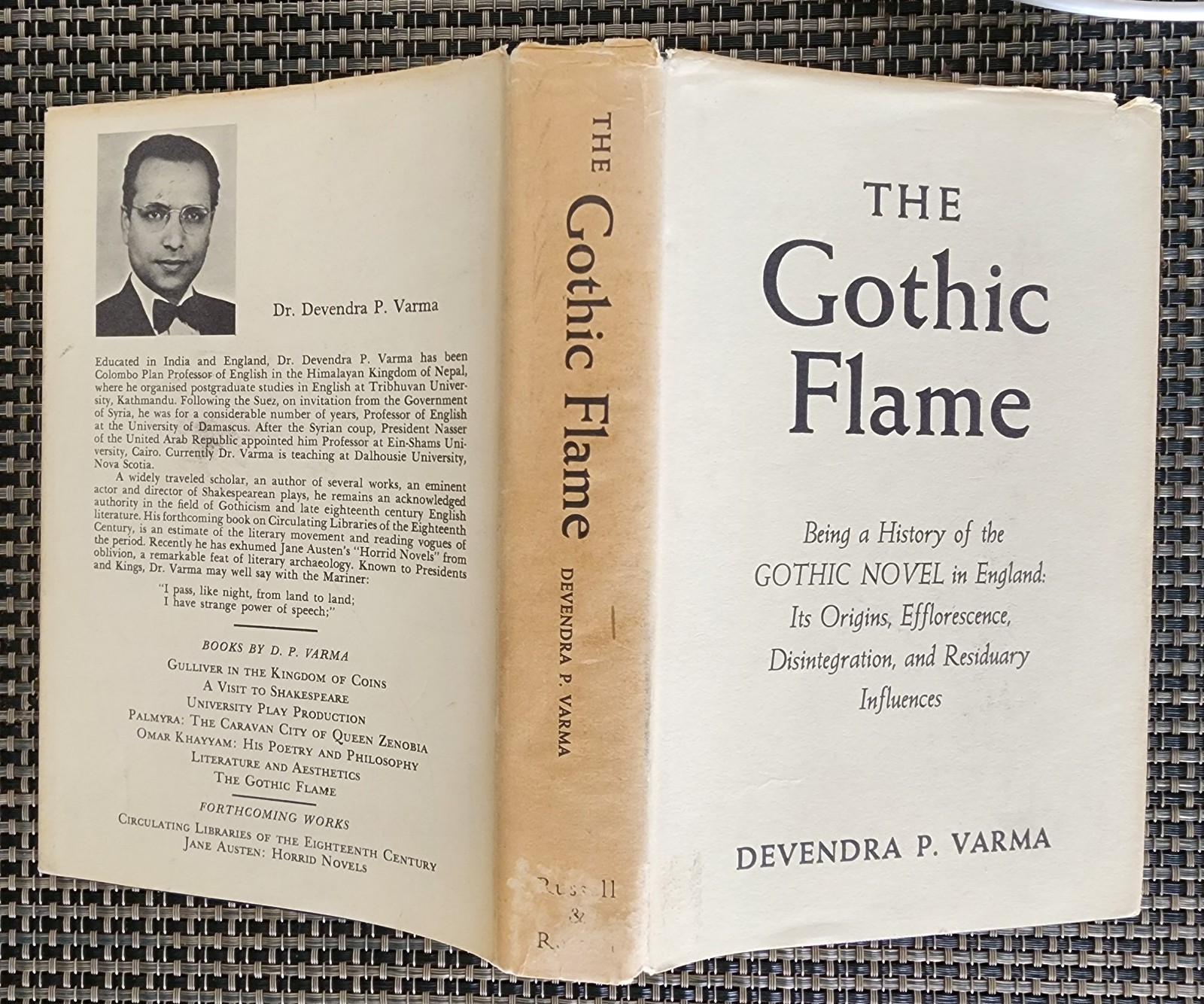 The Gothic Flame Devendra P Varma 1966 Russell & Russell Gothic Novel History