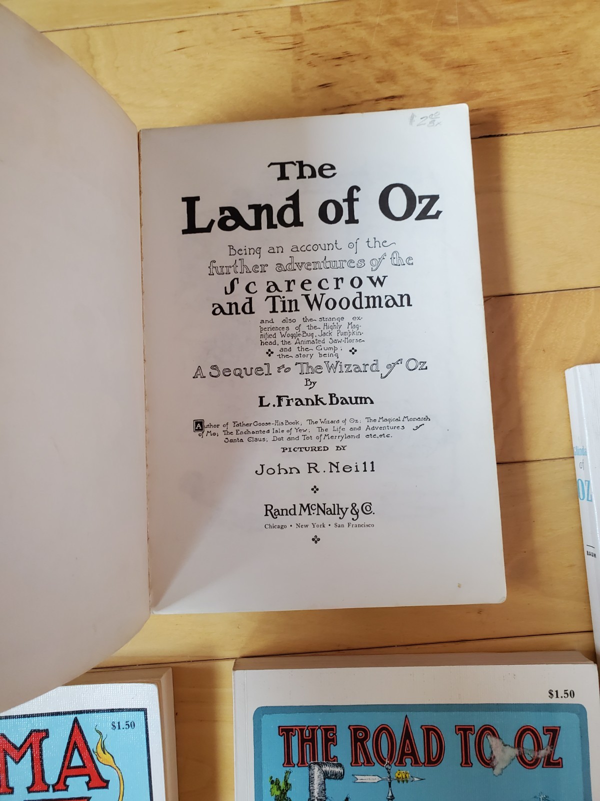 Lot of 7 OZ books L Frank Baum Soft White Rand McNally Nice Vintage Editions