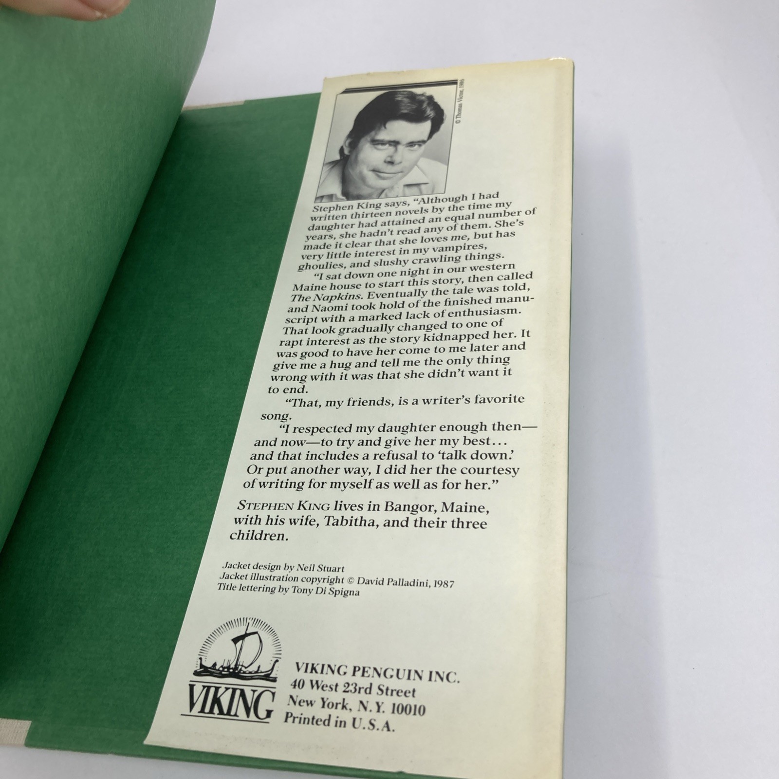 The Eyes of the Dragon by Stephen King 1987 True First Edition 1st Printing HCDJ