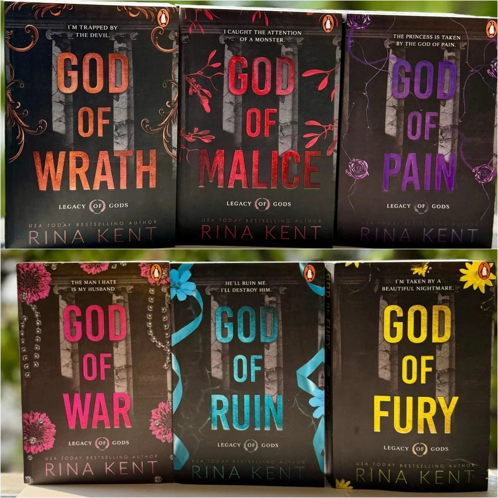 Legacy of Gods book Series (set of 6 books) by Rina Kent, Paperback
