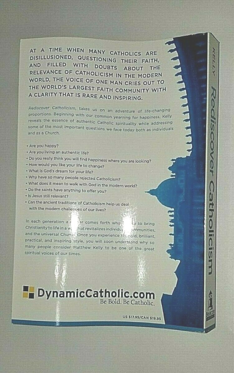 REDISCOVER Catholicism 317 page paperback book by Matthew Kelly Spiritual Guide