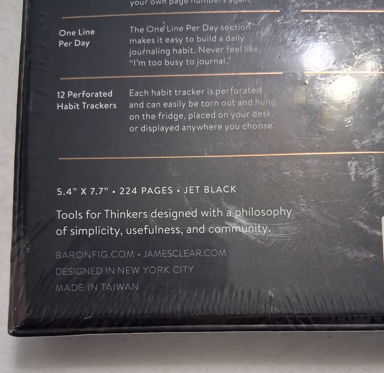 Baronfig Clear Habit Journal Book Sealed Box Black Flagship James Clear NIP NEW