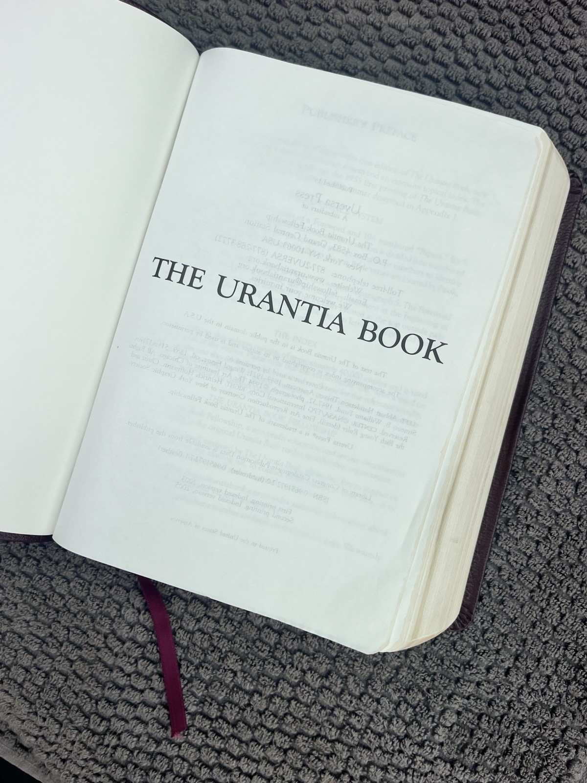 The Urantia Book Luxury Edition Leather Bound English Uversa Press 2003
