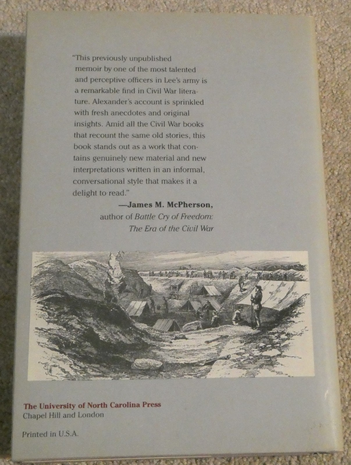 Fighting for Confederacy Gen Edward Porter Alexander Recollections HC DJ Book