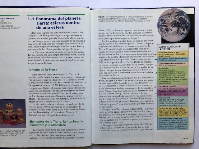 Explorando El Planeta Tierra [Prentice Hall Ciencia] 184 pages with no damage