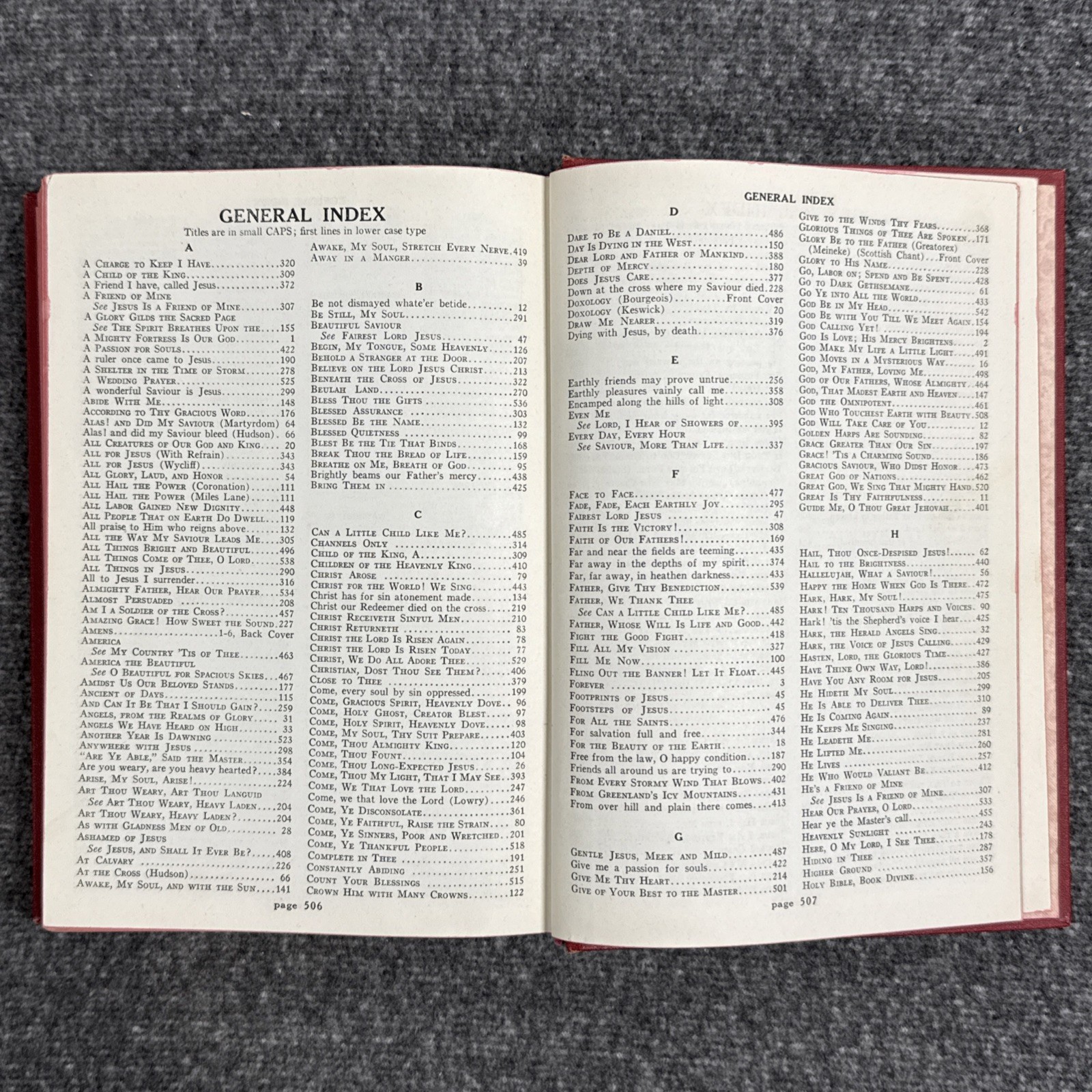 Worship and Service Hymnal 1969 Hope Publishing Vintage Hardcover RARE 512 Pages