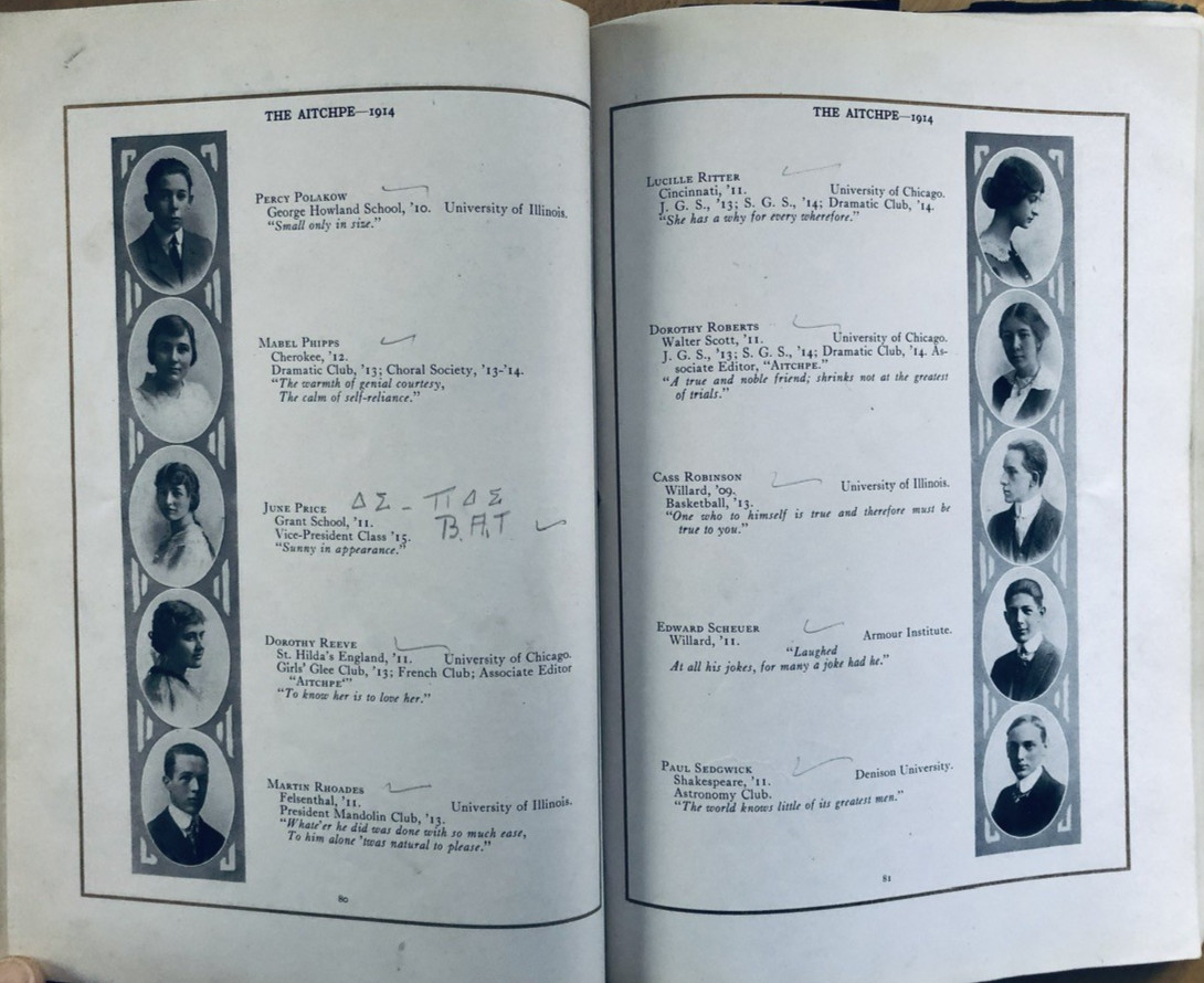 The Aitchpe 1914 Chicago Hyde Park High School Yearbook, Softcover, 200 pages