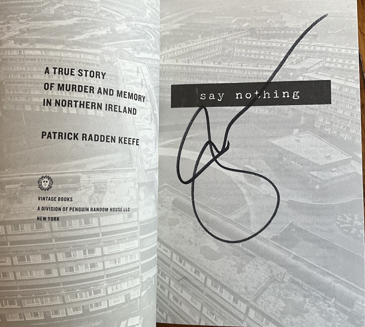 Patrick Radden Keefe- Say Nothing -Signed 2020 PB Unread