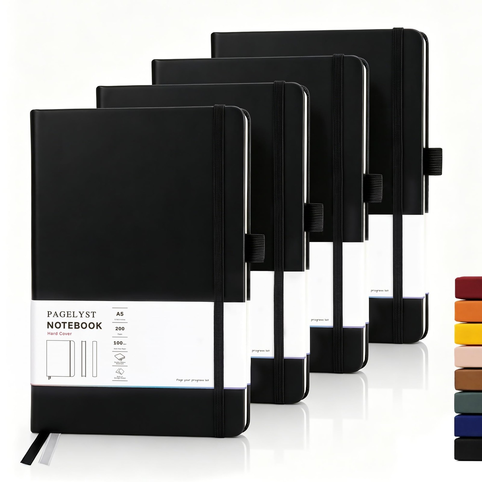 Dotted Journal Notebook, 200 Pages,4 Pack Leather Bullet Journal for Women Me…