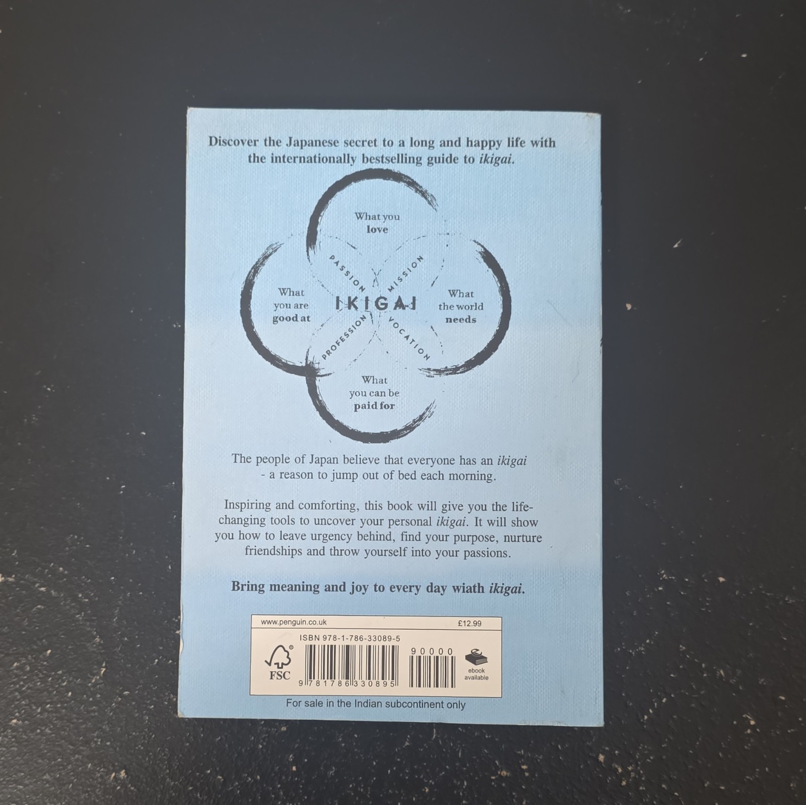 Héctor García & Francesc Miralles Ikigai Paperback English Self-Help Book
