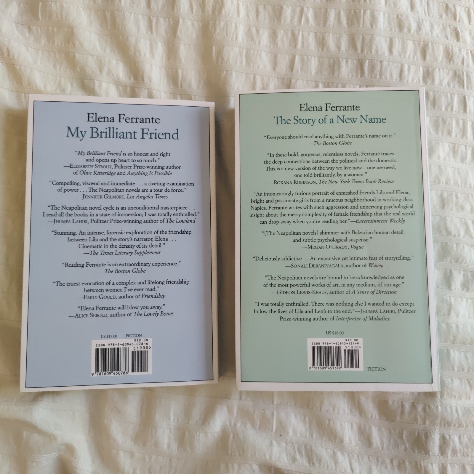 The Neapolitan Novels box set by Elena Ferrante(Europa Editions,trade paperback)