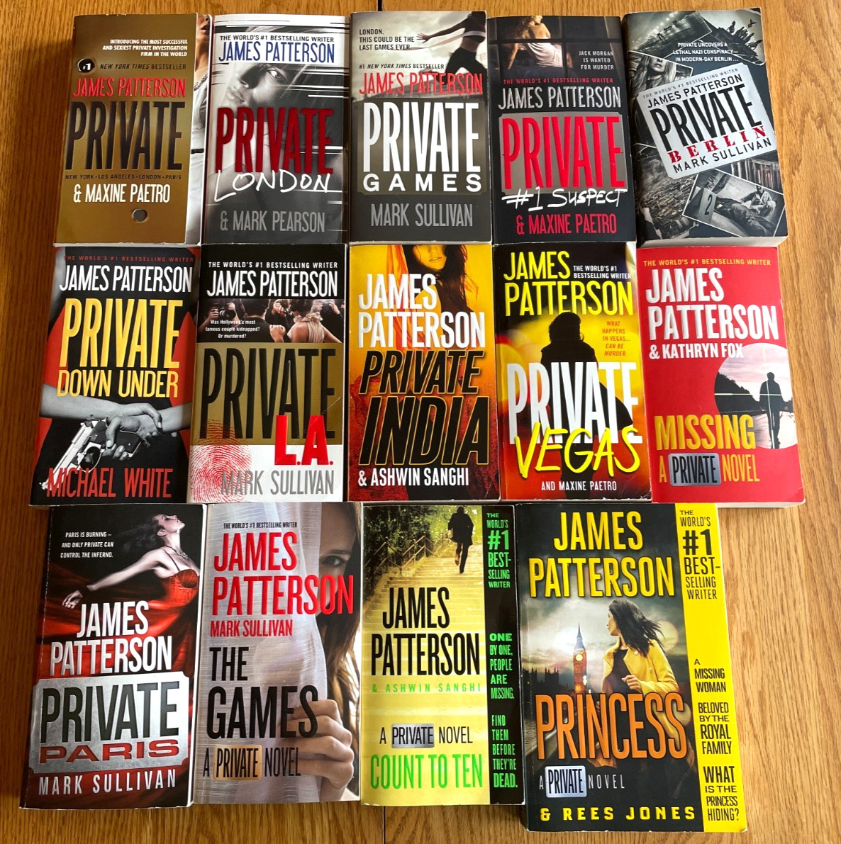 James Patterson PRIVATE SERIES Jack Morgan #’s 1-14 Near Complete Set Paperback