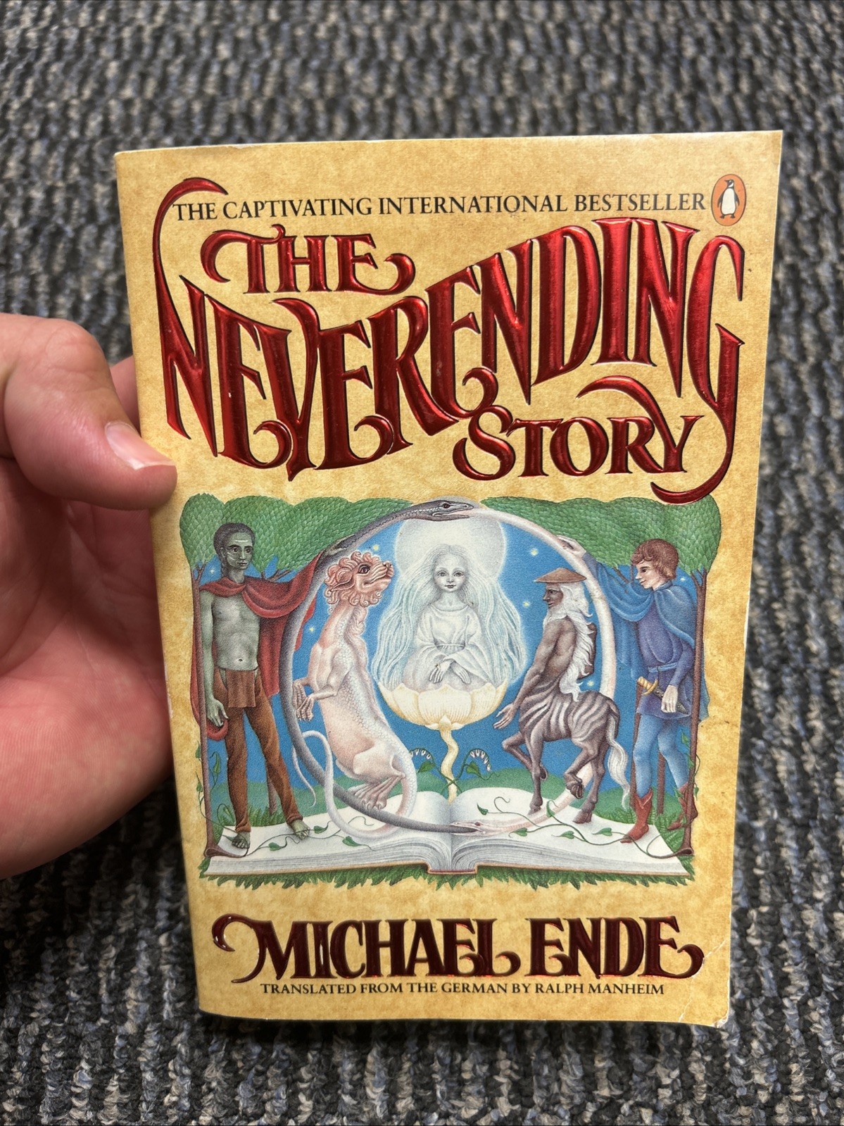 The Neverending Story Michael Ende 1984 ILLUSTRATED Fantasy Penguin VTG PBVG