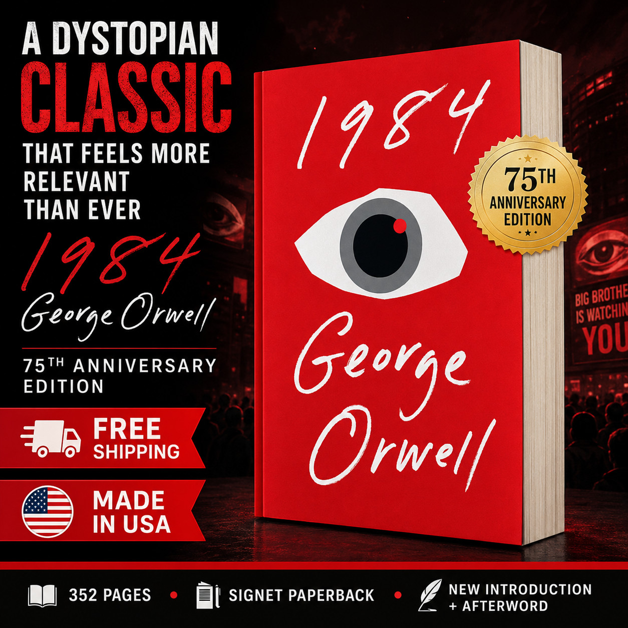 1984 : 75th Anniversary by George. Orwell (1950, Mass Market)