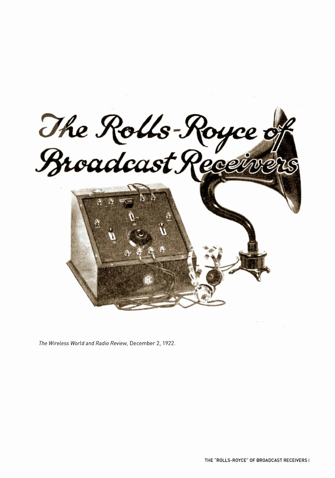 Early vintage radio: Burnham and the Burndept Wireless Companies 1922-1928