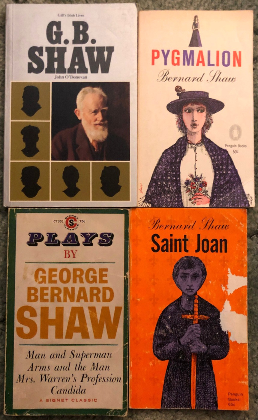 George Bernard Shaw, lot of 4 books, Saint Joan, Pygmalion, Candida