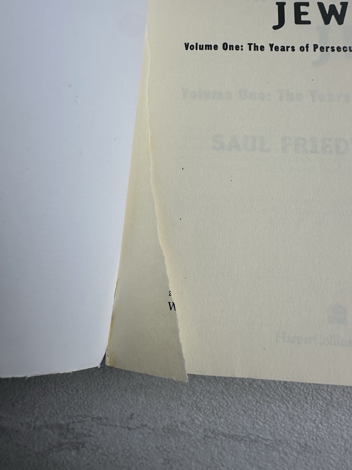 Nazi Germany And The Jews UNCORRECTED PROOF RARE Volume One 1 Saul Friedlander