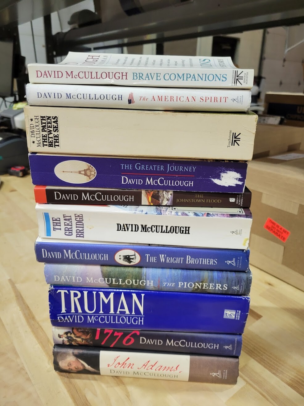 Lot of 11 Books by David McCullough – Paperback & Hardcover