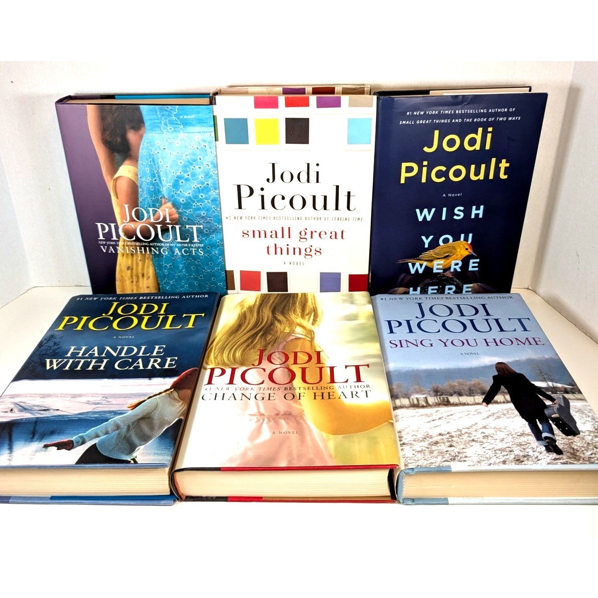 Lot of 6 JODI PICOULT Novels Books Series Hardcover/Dust Jacket (CD included)