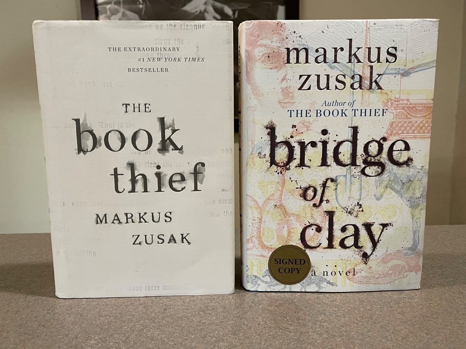 The Book Thief & Bridge of Clay *SIGNED* by Markus Zusak (Hardcover Editions)