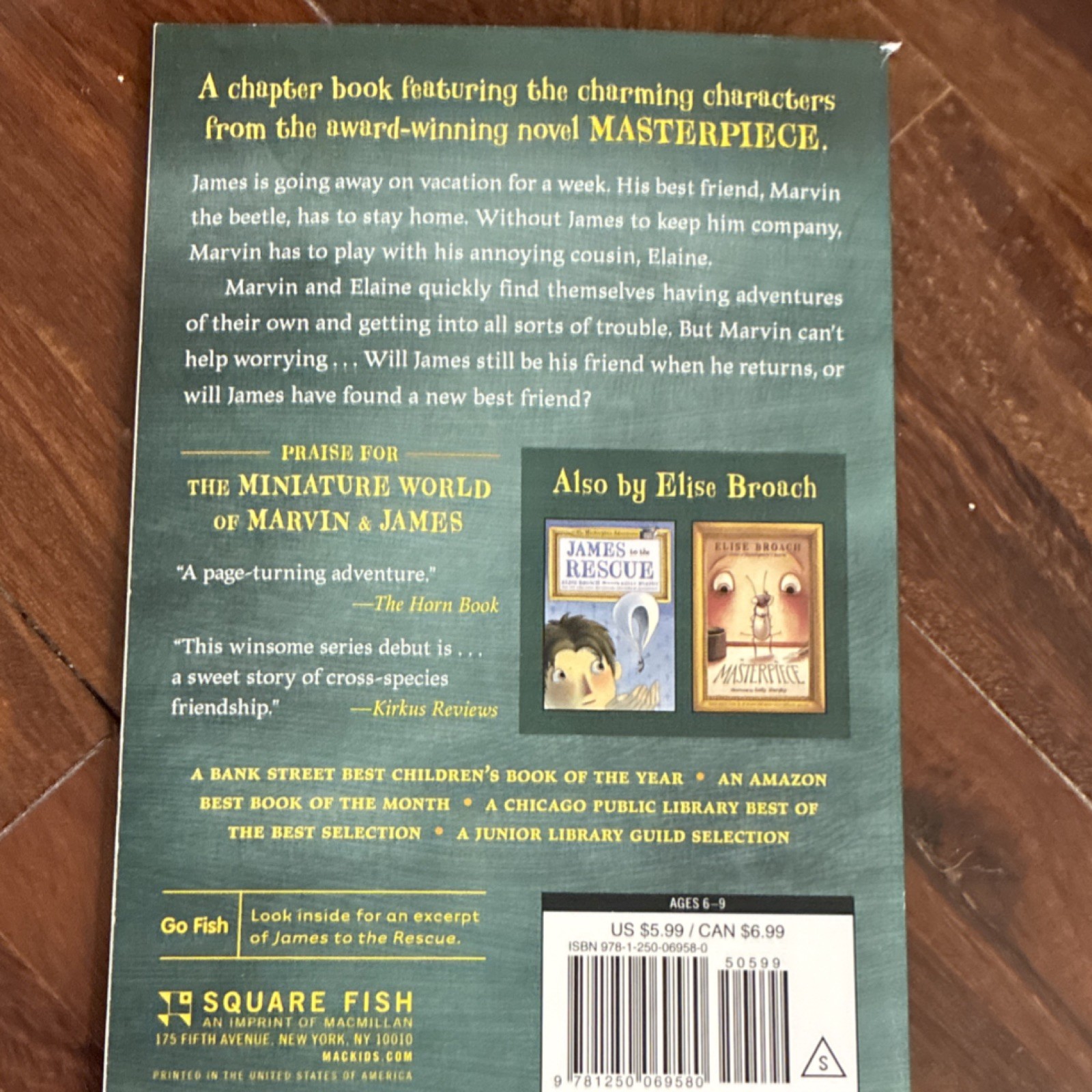 Square Fish Miniature World of Marvin & James Elise Broach PB Ages 4-12