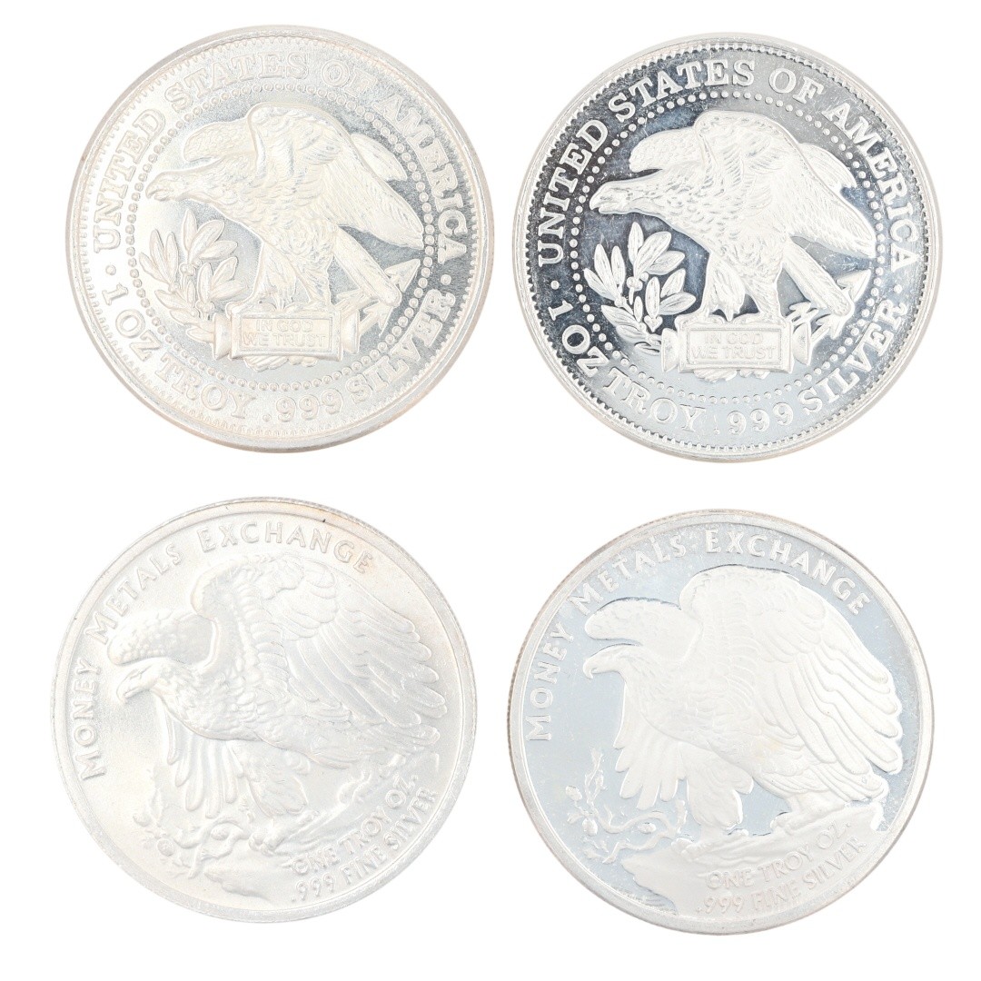 Assorted 1 oz .999 Fine Silver Rounds Variety Collection Set of 8 Rounds
