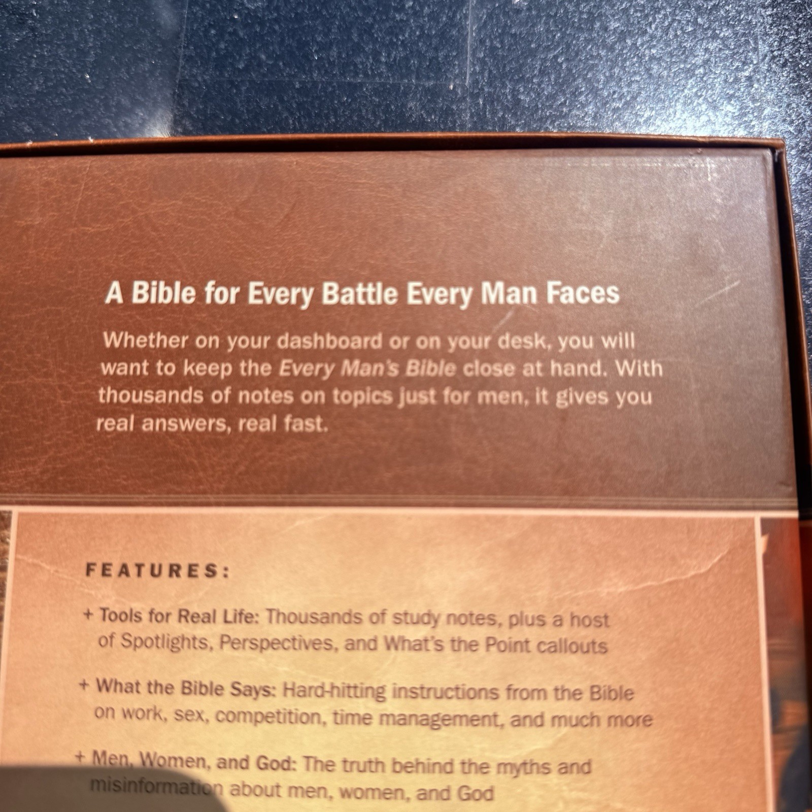 Every Man’s Bible by Tyndale (2015, Imitation Leather)